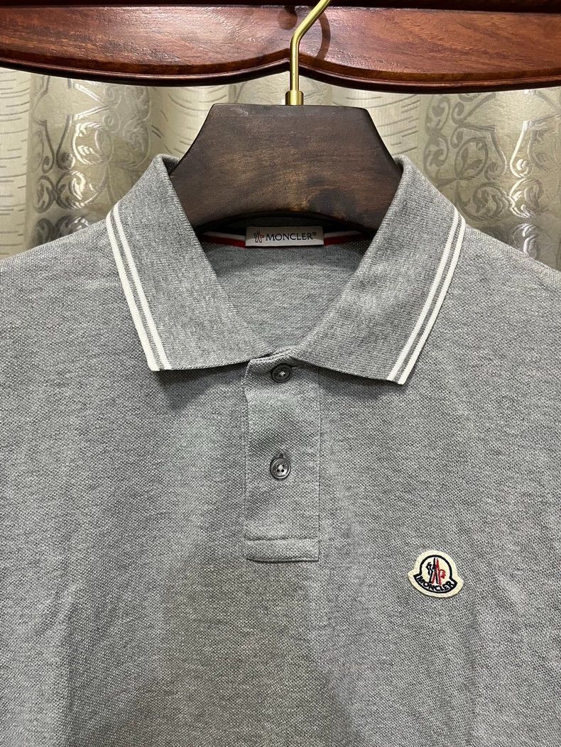 Moncler Moncler Moncler Men's Gray Short Sleeve Polo Shirt-2506 Size US S / EU 44-46 / 1 - 2 Thumbnail