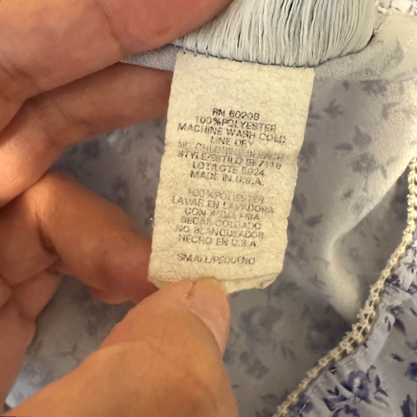 Vintage VINTAGE 90s Y2K Midi Skirt XS Periwinkle Blue Ditsy Floral Coquette Fairy Women Girls XS/S Size 26" / US 2 / IT 38 - 5 Thumbnail
