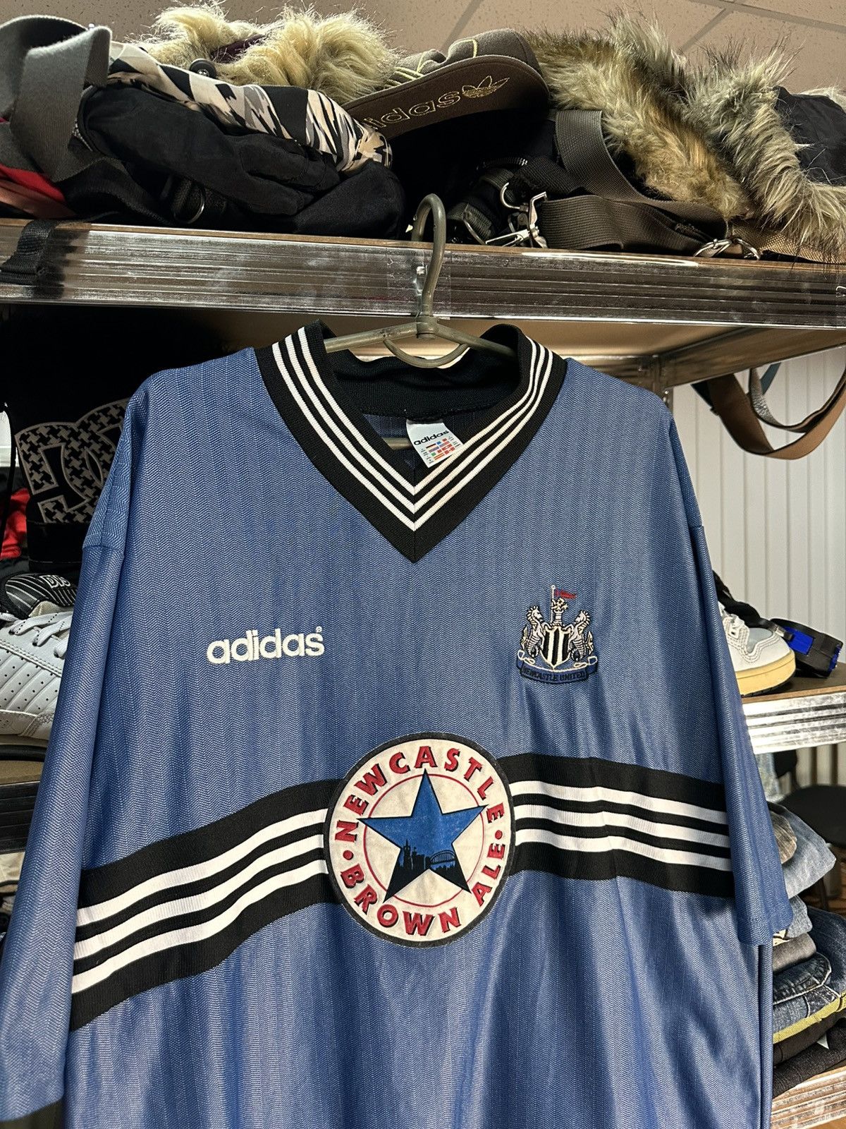 Adidas Newcastle Away football shirt 1996 Soccer Tee y2k Size US XL / EU 56 / 4 - 2 Thumbnail