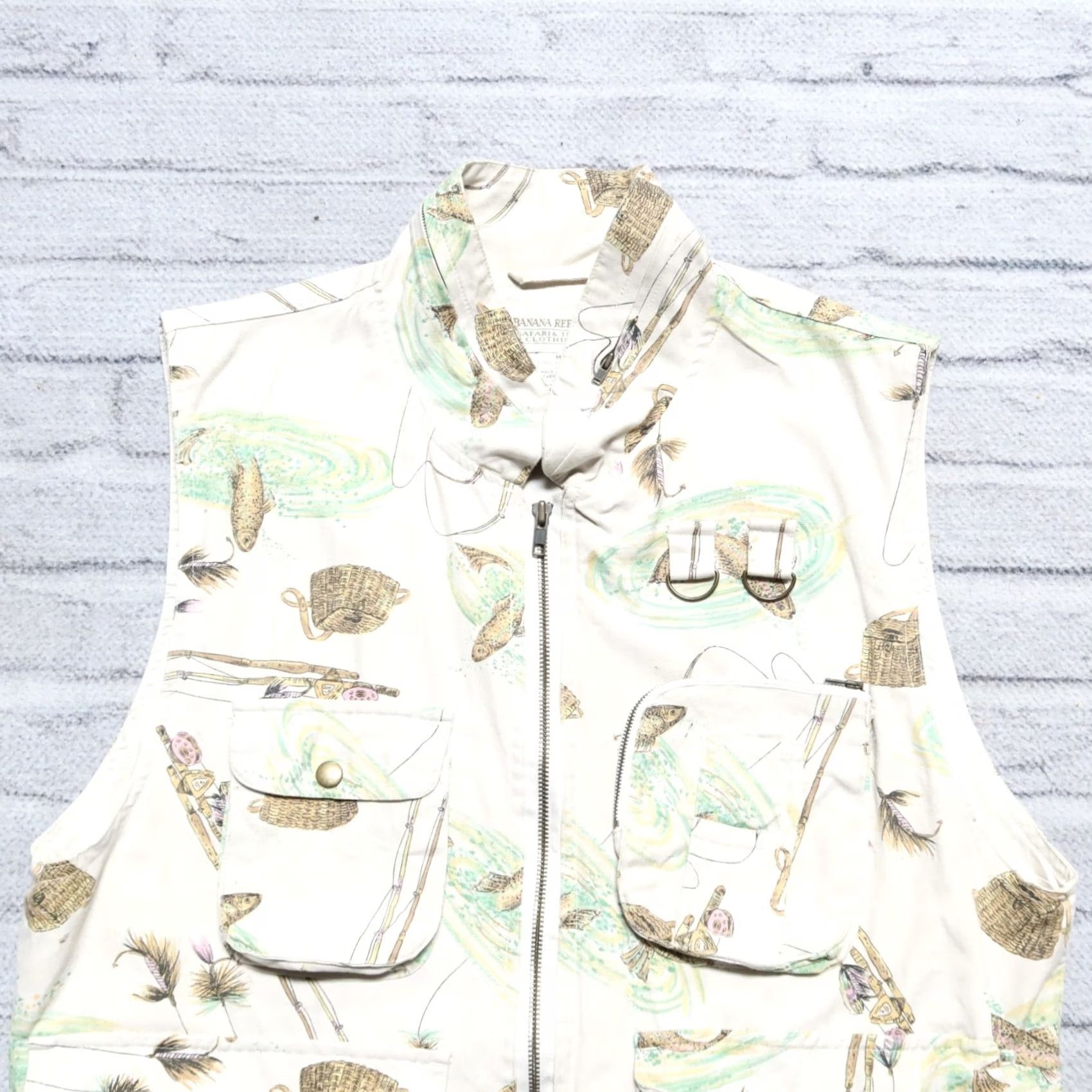 Banana Republic VINTAGE Banana Republic Vest Shirt Men M Tan 90s Deadstock Fly Fishing Vintage Baggy? Size US M / EU 48-50 / 2 - 2 Thumbnail