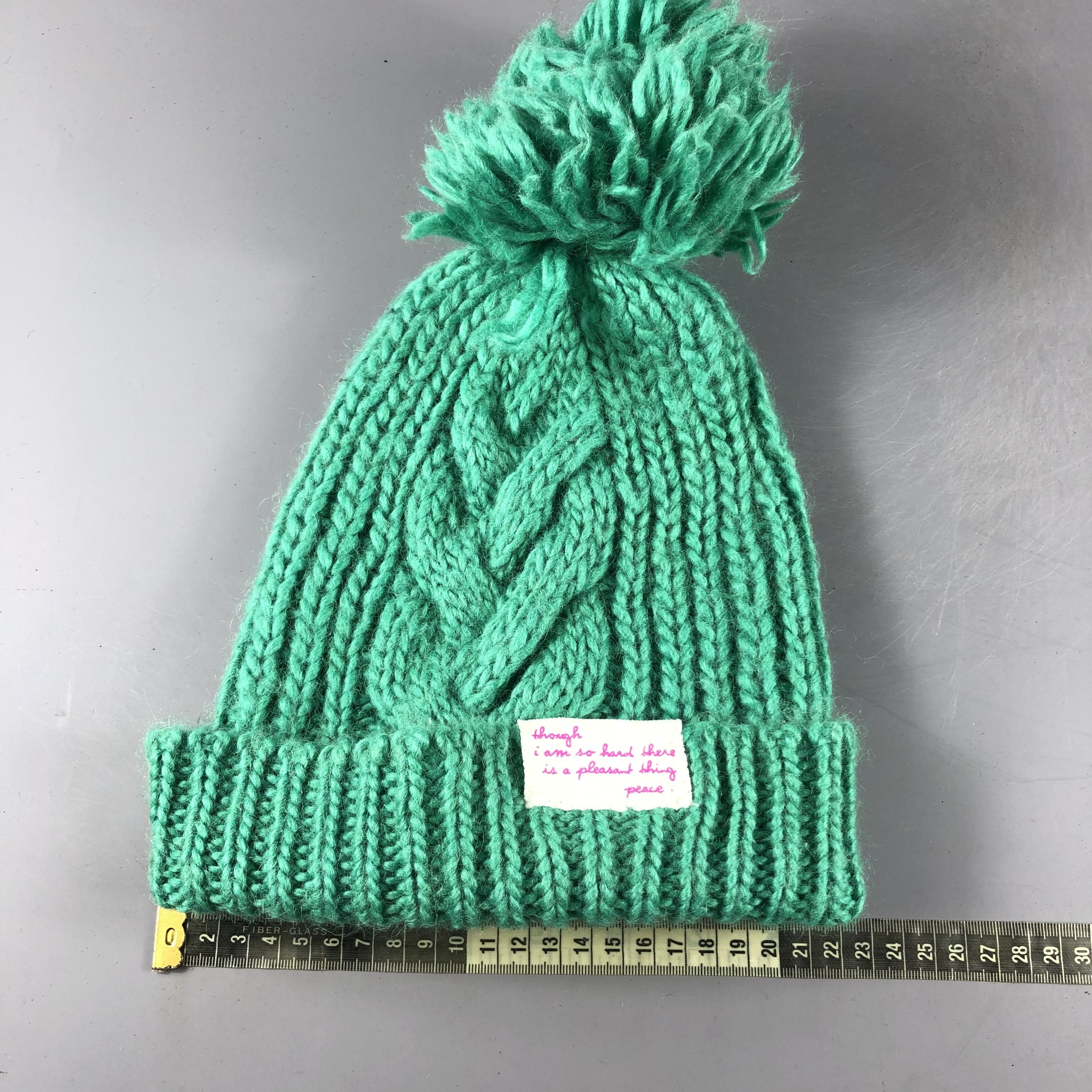 Japanese Brand × Vintage Testify Aran Isle PomPom Beanie Snow Hat Snow Cap -D603 Size ONE SIZE - 3 Thumbnail
