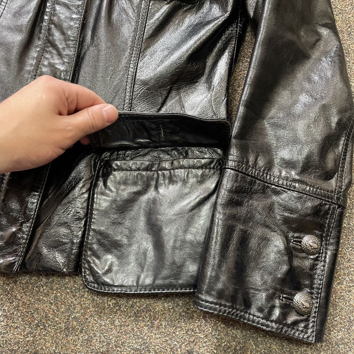 Genuine Leather Vintage Y2K Leather Jacket Biker Punk Opium BALENCIAGA Style Size XL / US 12-14 / IT 48-50 - 3 Thumbnail