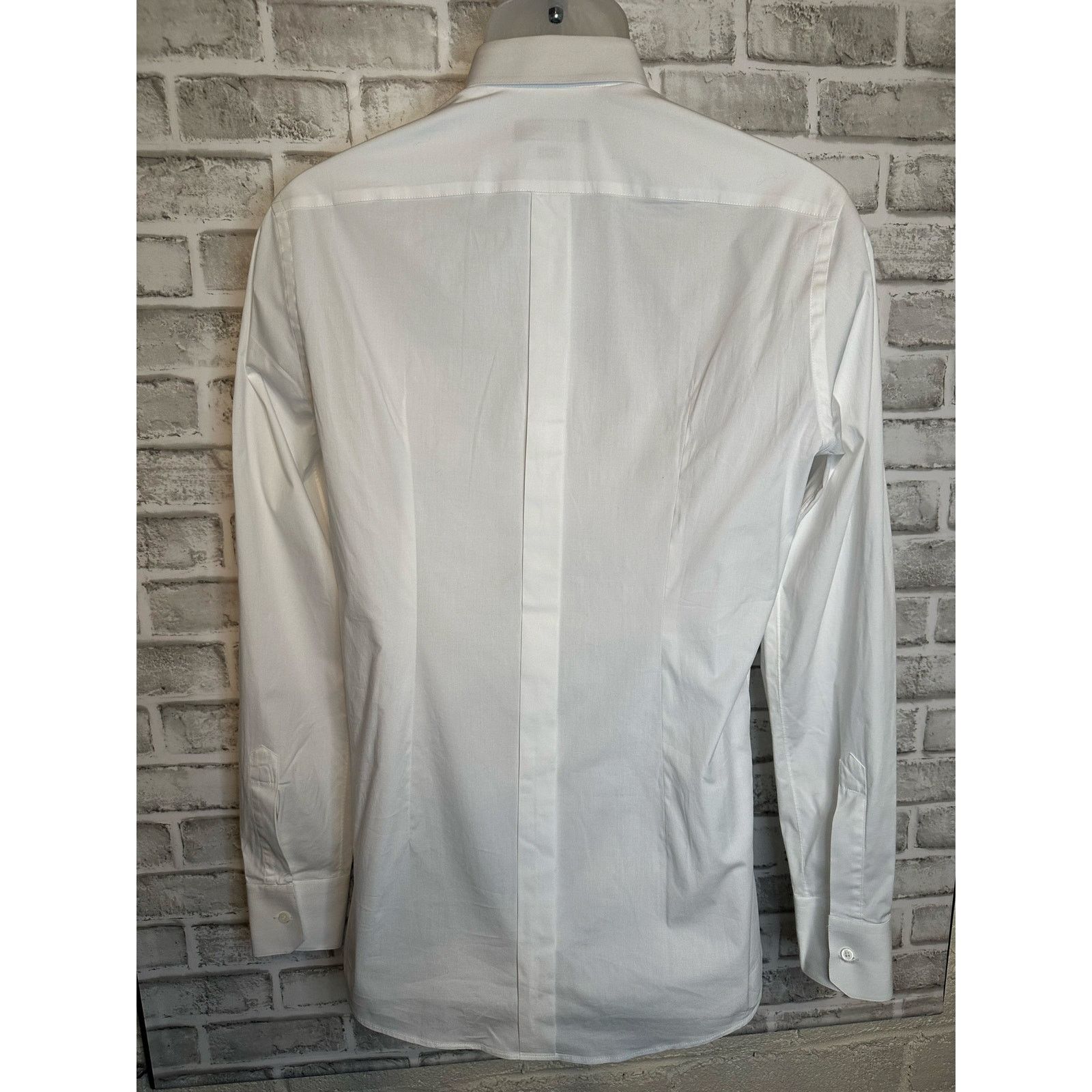 Dolce & Gabbana White Stretch Poplin Gold-Fit Slim Fit Dress Shirt size 15.5 Size US M / EU 48-50 / 2 - 8 Thumbnail