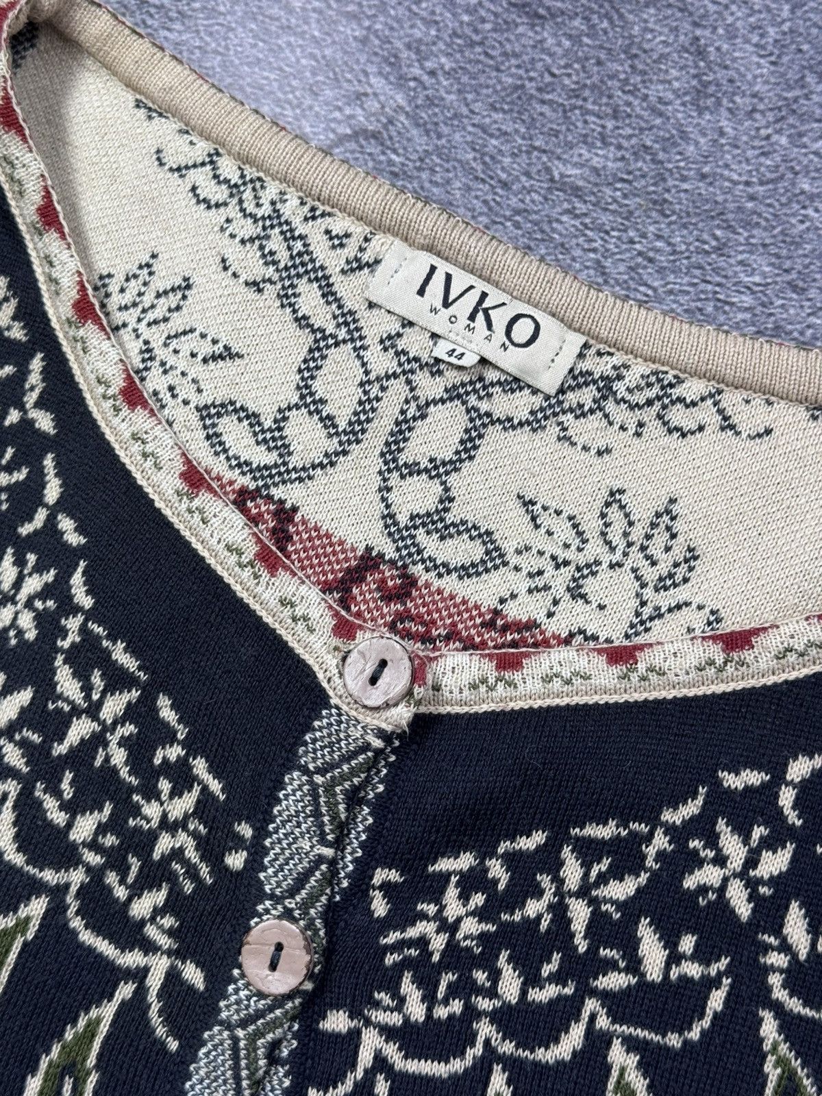Other IVKO Woman Patterned Knit Cardigan Size M / US 6-8 / IT 42-44 - 3 Thumbnail