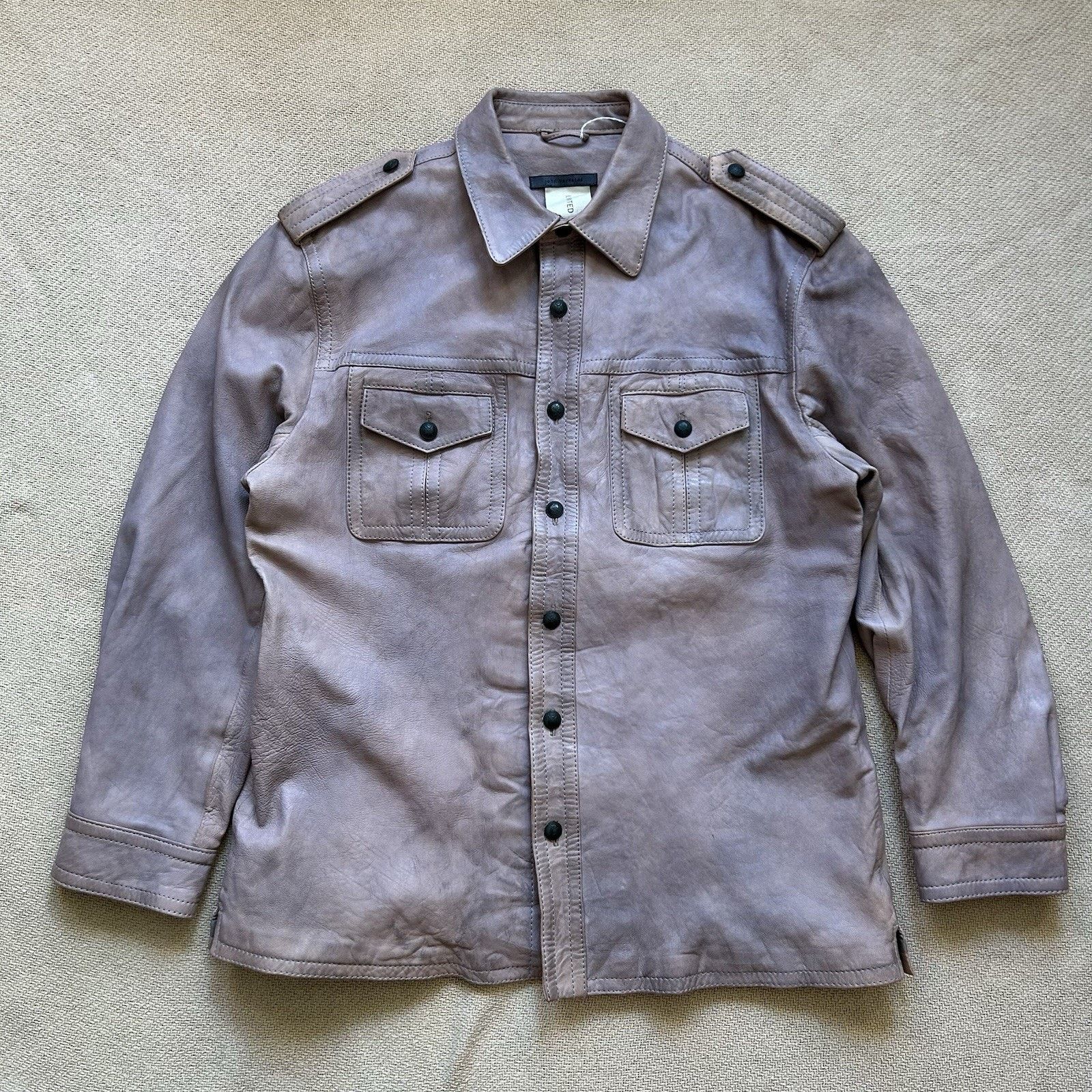John Varvatos Limited Edition 28/40 Lambskin Leather Shirt Jacket 54 Size US L / EU 52-54 / 3 - 1 Thumbnail