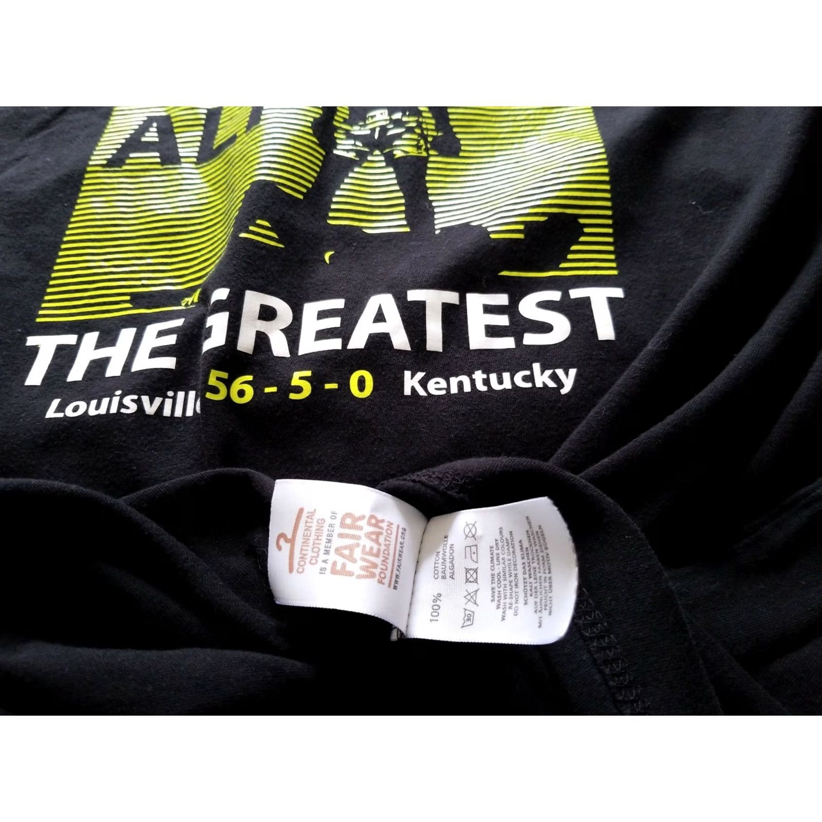 Vintage Muhammad Ali The Greatest Awesome Shadow Graphic Tshirt L Black Crew Neck 100% Cotton Men's T-Shirt Continental Graphic Tee Size US L / EU 52-54 / 3 - 6 Thumbnail