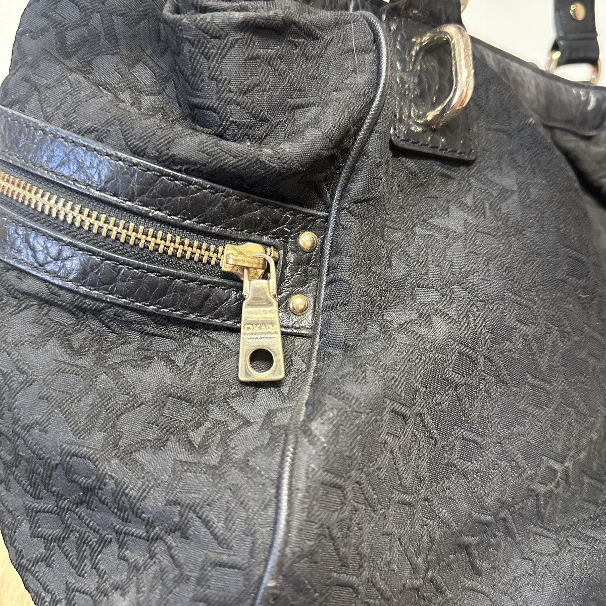 DKNY Vintage DKNY black leather shoulder tote bag Size ONE SIZE - 6 Thumbnail