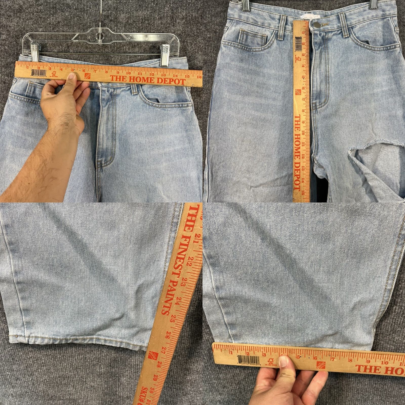 Oak + Fort Oak + Fort High Rise Wide Leg Baggy Jeans Womens 30x28 Blue Size 30" / US 8 / IT 44 - 8 Thumbnail