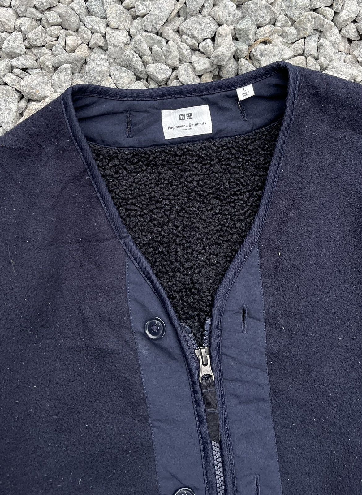 Engineered Garments 🔥 Engineered Garments x Uniqlo Fleece Collarless Coat Size US L / EU 52-54 / 3 - 10 Thumbnail