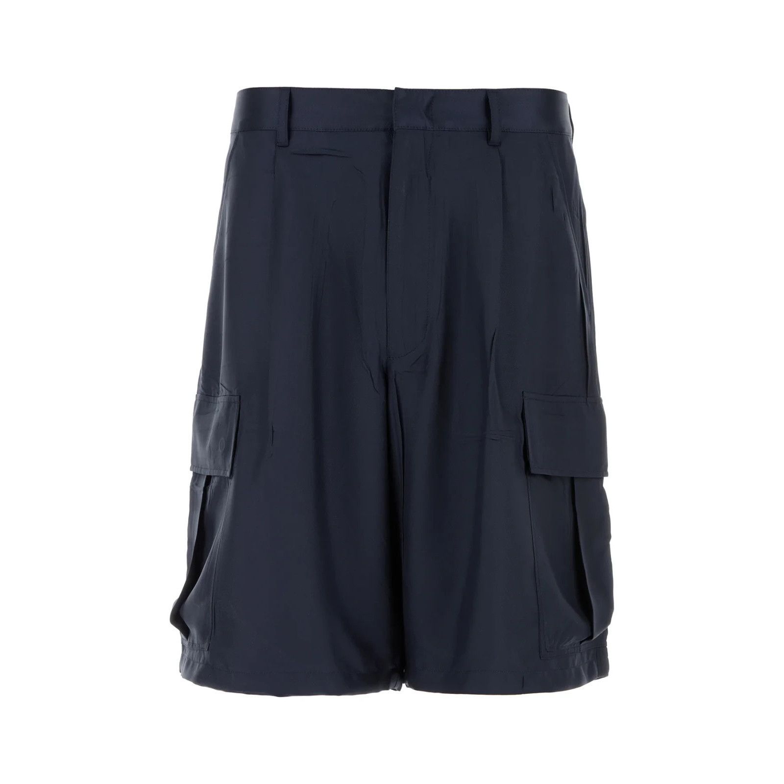 Prada PRADA Dark Blue Silk Bermuda Shorts New & Authentic (Men's s Size US 30 / EU 46 - 1 Thumbnail