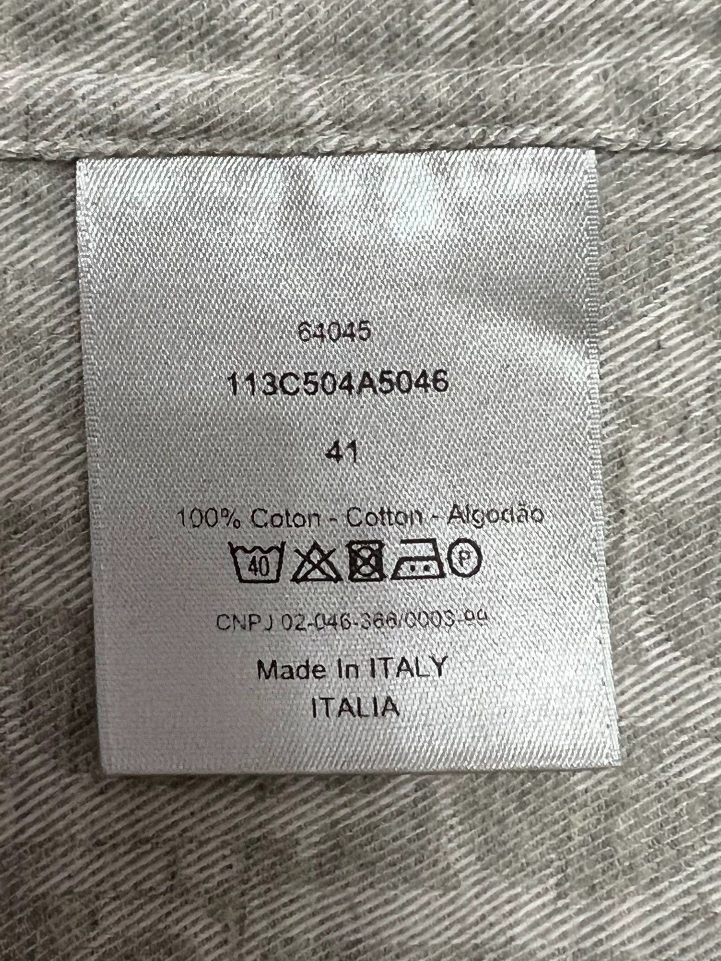 Dior Dior Oblique Half-Zip Oversize Shirt Jacket Gray 41 Size US L / EU 52-54 / 3 - 4 Thumbnail