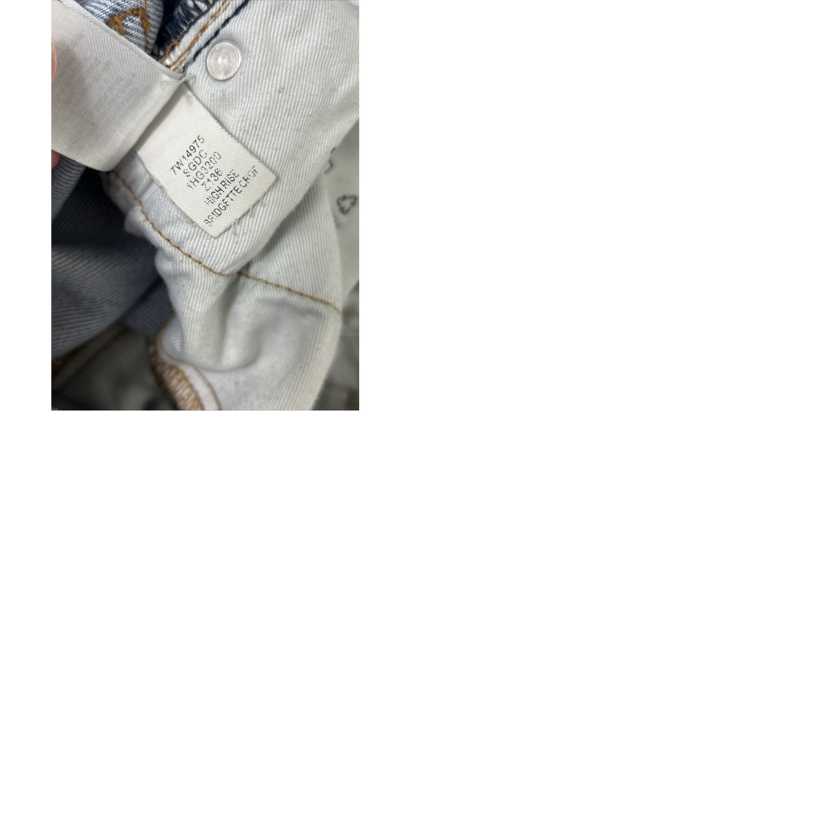Lucky Brand Lucky Brand Jeans Bridgette High Rise Crop Denim Button Fly Raw Hem Size 4/27 Blue Size 27" / US 4 / IT 40 - 10 Thumbnail