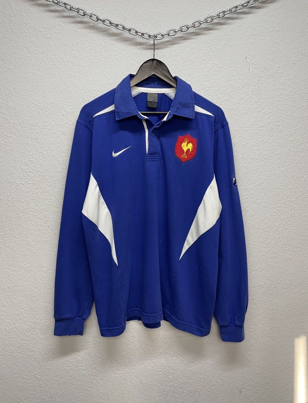 Vintage Vinitage Y2K Nike France 2000s Rugby Polo Sweatshirt Size US M / EU 48-50 / 2 - 6 Thumbnail