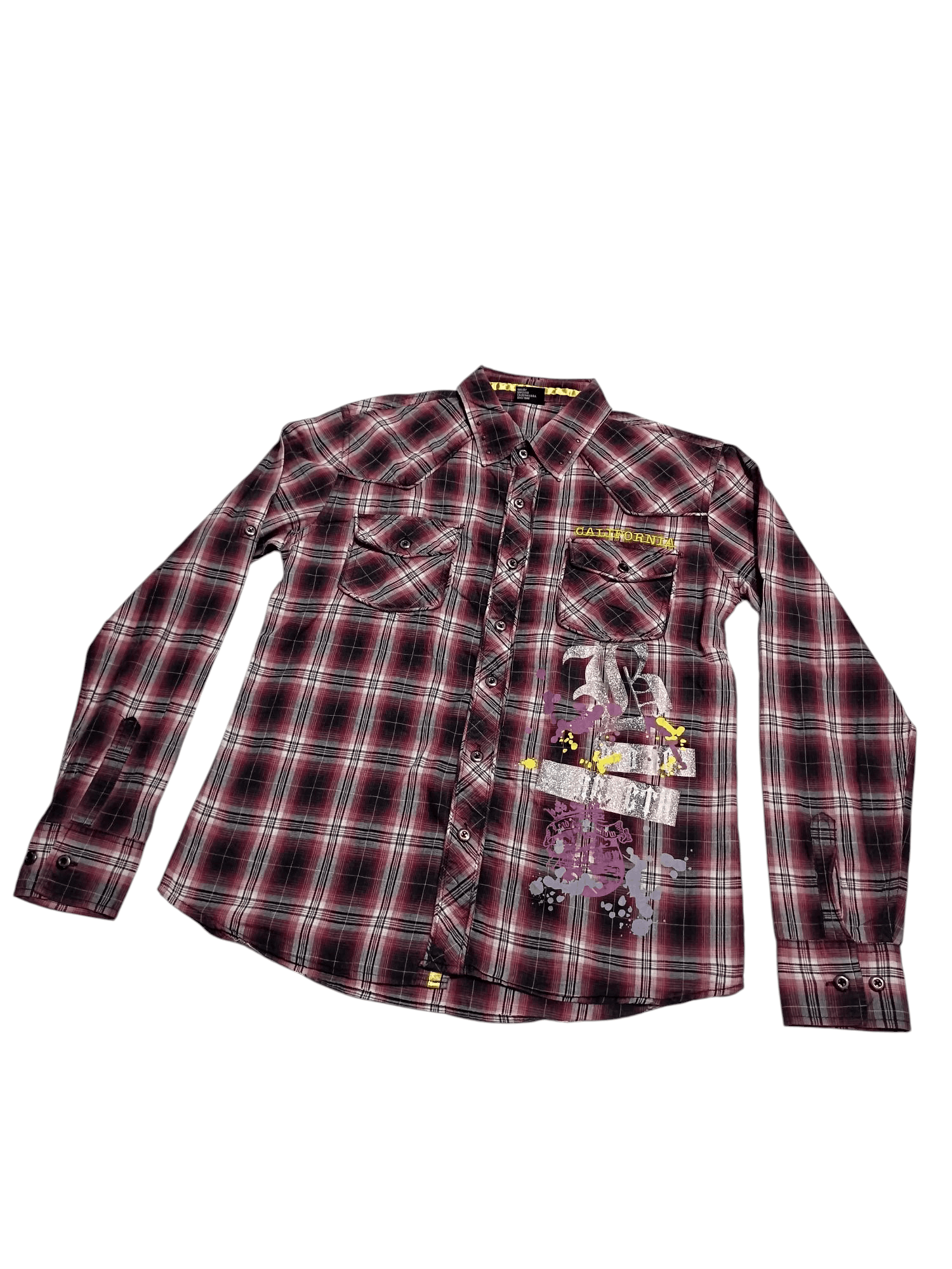 Vintage Vintage Y2K Bad Boy Plaid Print and Patch Shirt Size US M / EU 48-50 / 2 - 2 Thumbnail