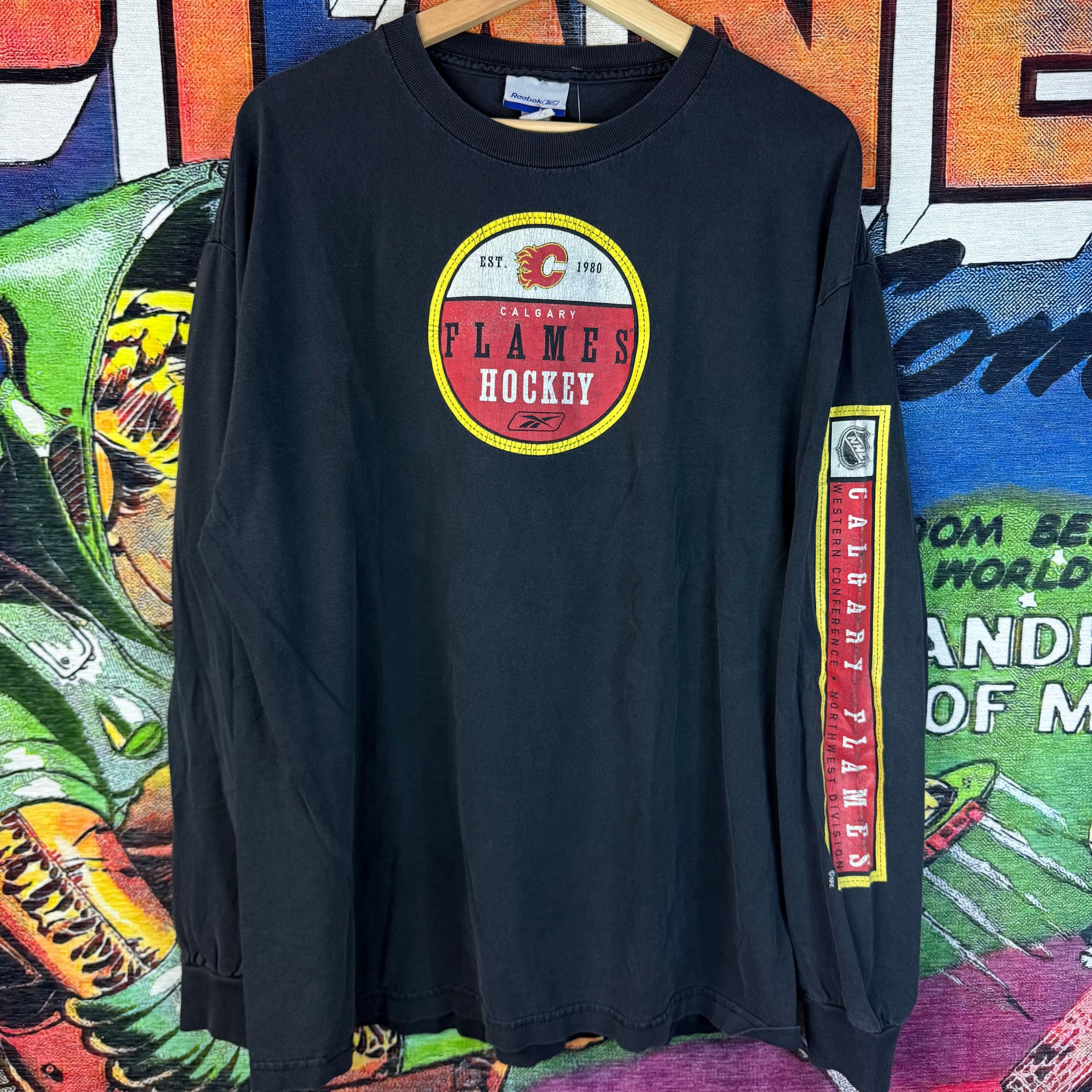 Reebok Y2K Reebok NHL Calgary Flames Longsleeve Tee Size Large Size US L / EU 52-54 / 3 - 1 Thumbnail