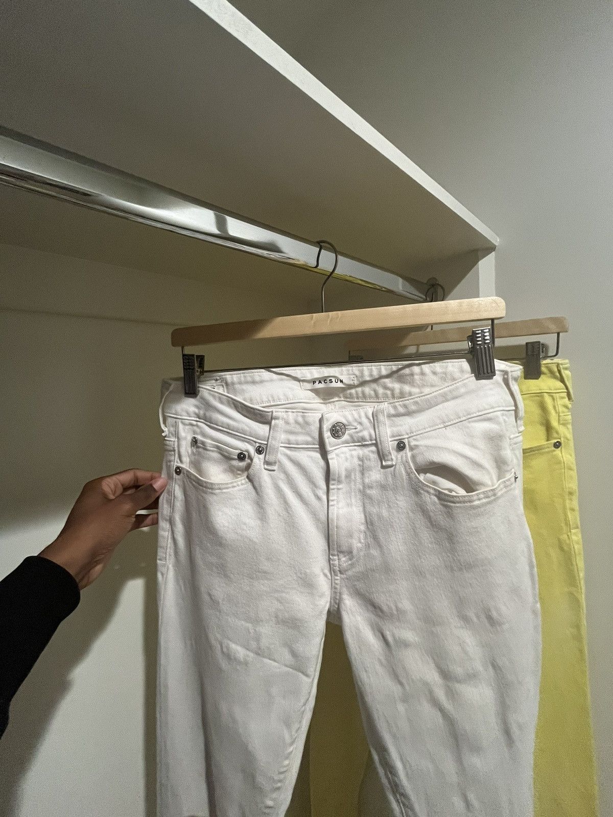 Pacsun White Super Stacked Denim Jeans Size US 29 - 5 Thumbnail