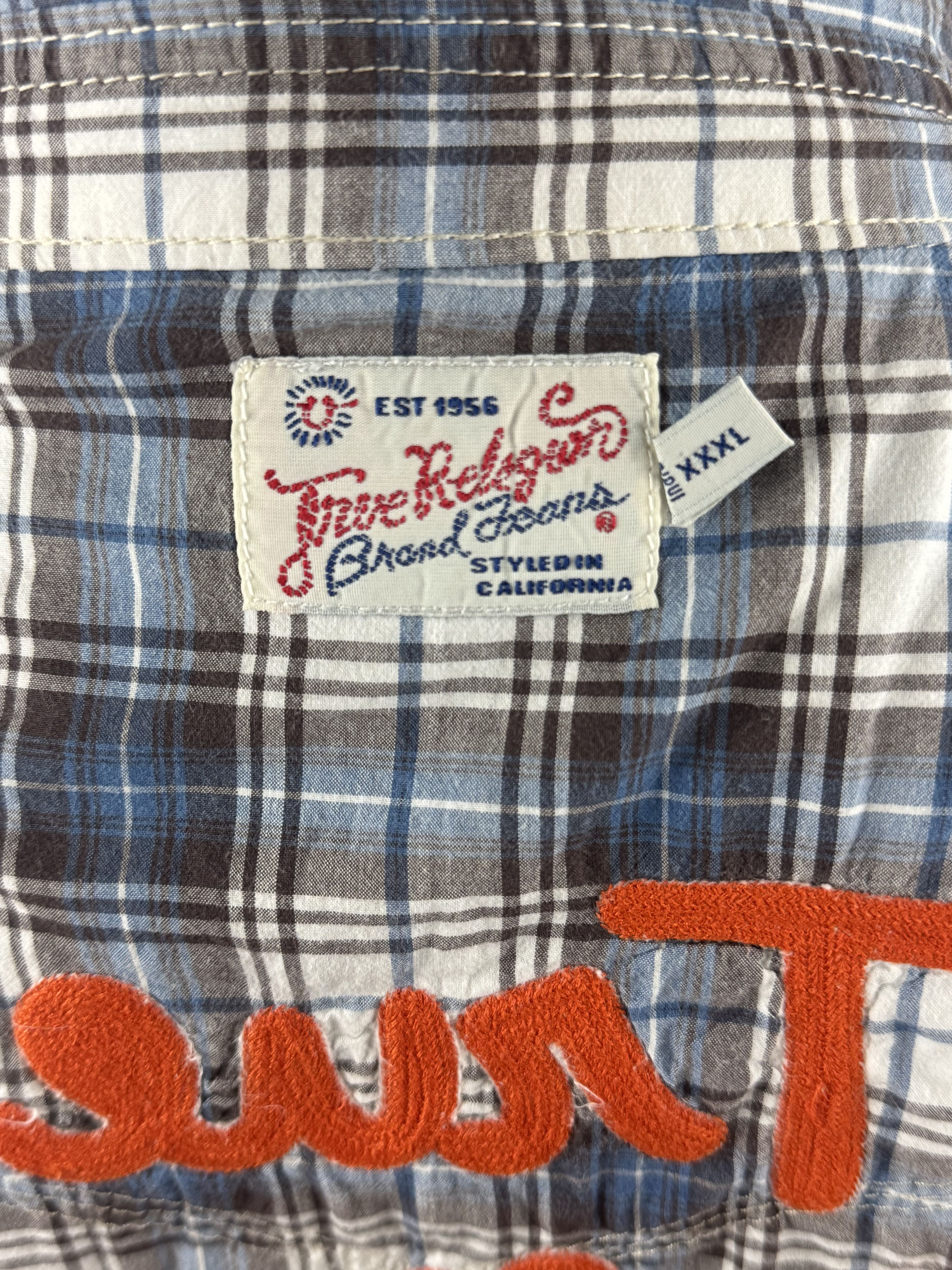 True Religion VTG True Religion Plaid Western Pearl Snap Pt Dune 56 No Cal Size US XXL / EU 58 / 5 - 9 Thumbnail