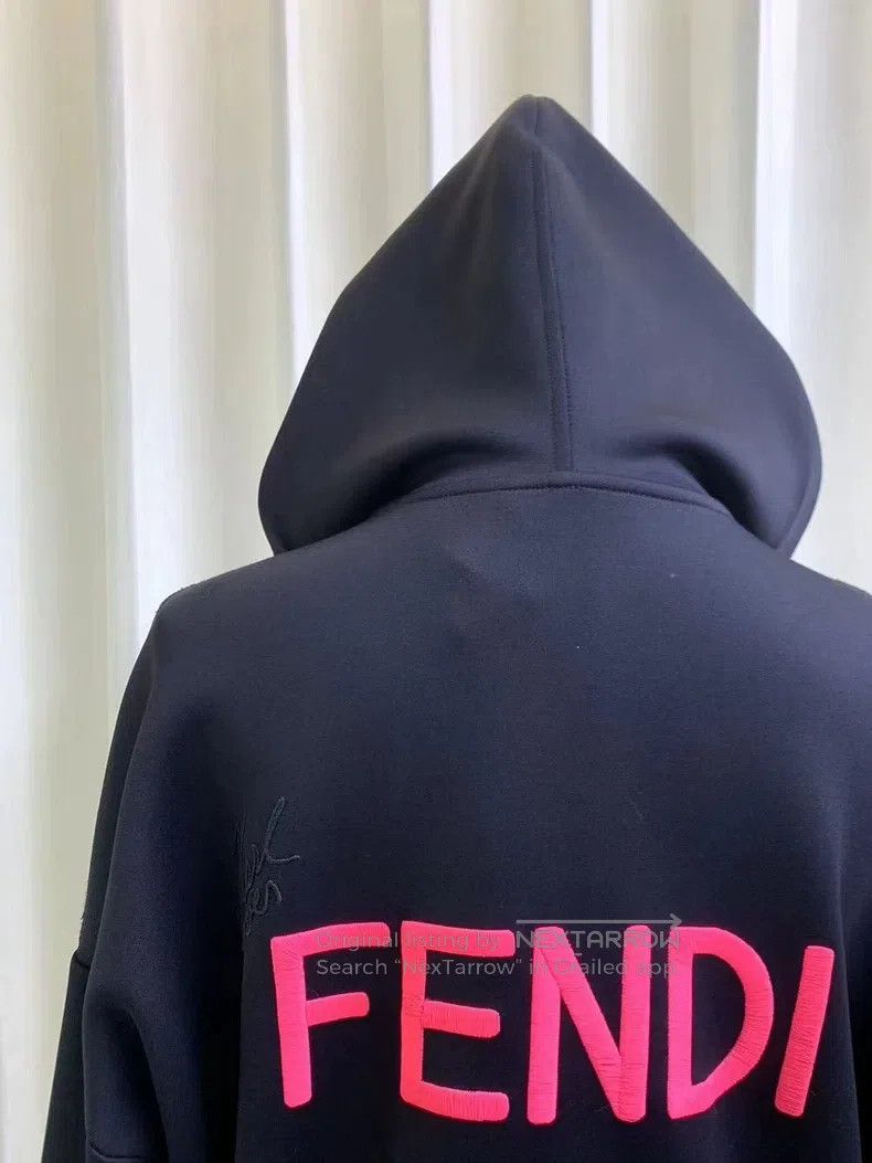 Fendi Fendi La Fayette Embroidered Logo Hooded Sweatshirt Size 4XL / US 24-26 - 8 Thumbnail