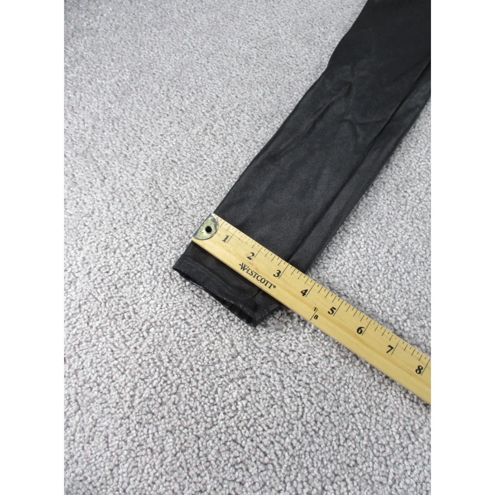 Spanx Spanx Leggings Womens Small Black Faux Leather Ankle Shiny Yoga Dance Travel Casual Size 28" / US 6 / IT 42 - 4 Thumbnail