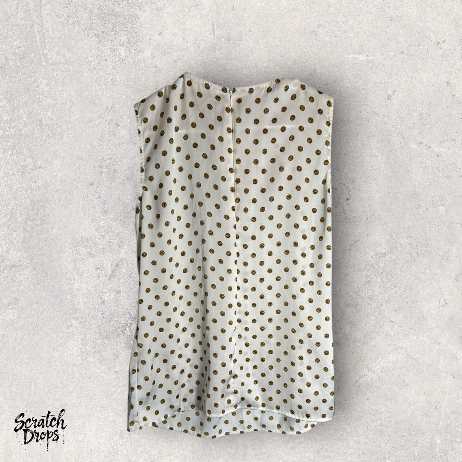 Michael Kors Michael Kors Women's Polka Dot Sleeveless Blouse Size 6 Gold Size M / US 6-8 / IT 42-44 - 2 Thumbnail