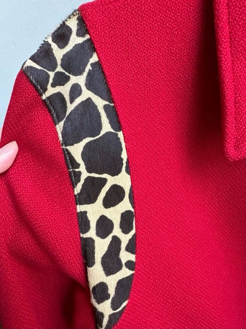 Saint Laurent Paris Saint Laurent Red Leopard Print Jacket-2505 Size US M / EU 48-50 / 2 - 4 Thumbnail