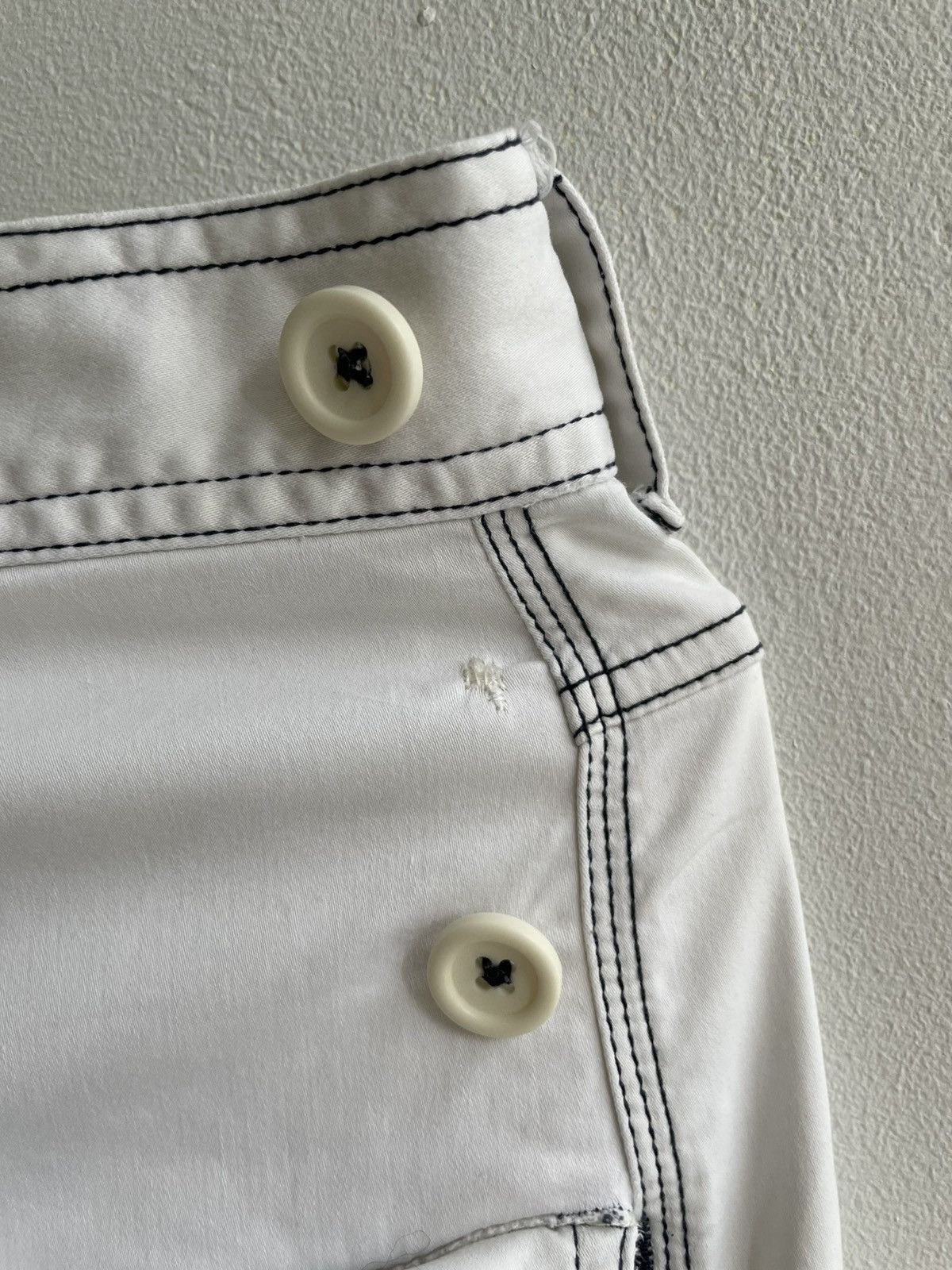 Miss Sixty Miss Sixty Vintage Flared Pants White Denim Jeans Size 27" / US 4 / IT 40 - 17 Thumbnail