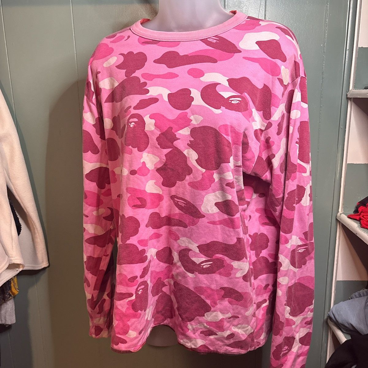 Bape × Vintage BAPE Og nigo era nerd camo reversible crewneck sweater Size US M / EU 48-50 / 2 - 4 Thumbnail