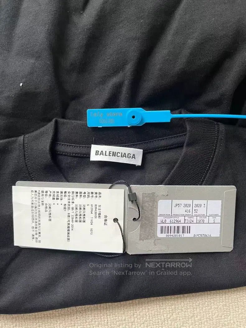 Balenciaga Balenciaga Letter Printed Loose Short Sleeve T-Shirt Size S / US 4 / IT 40 - 5 Thumbnail