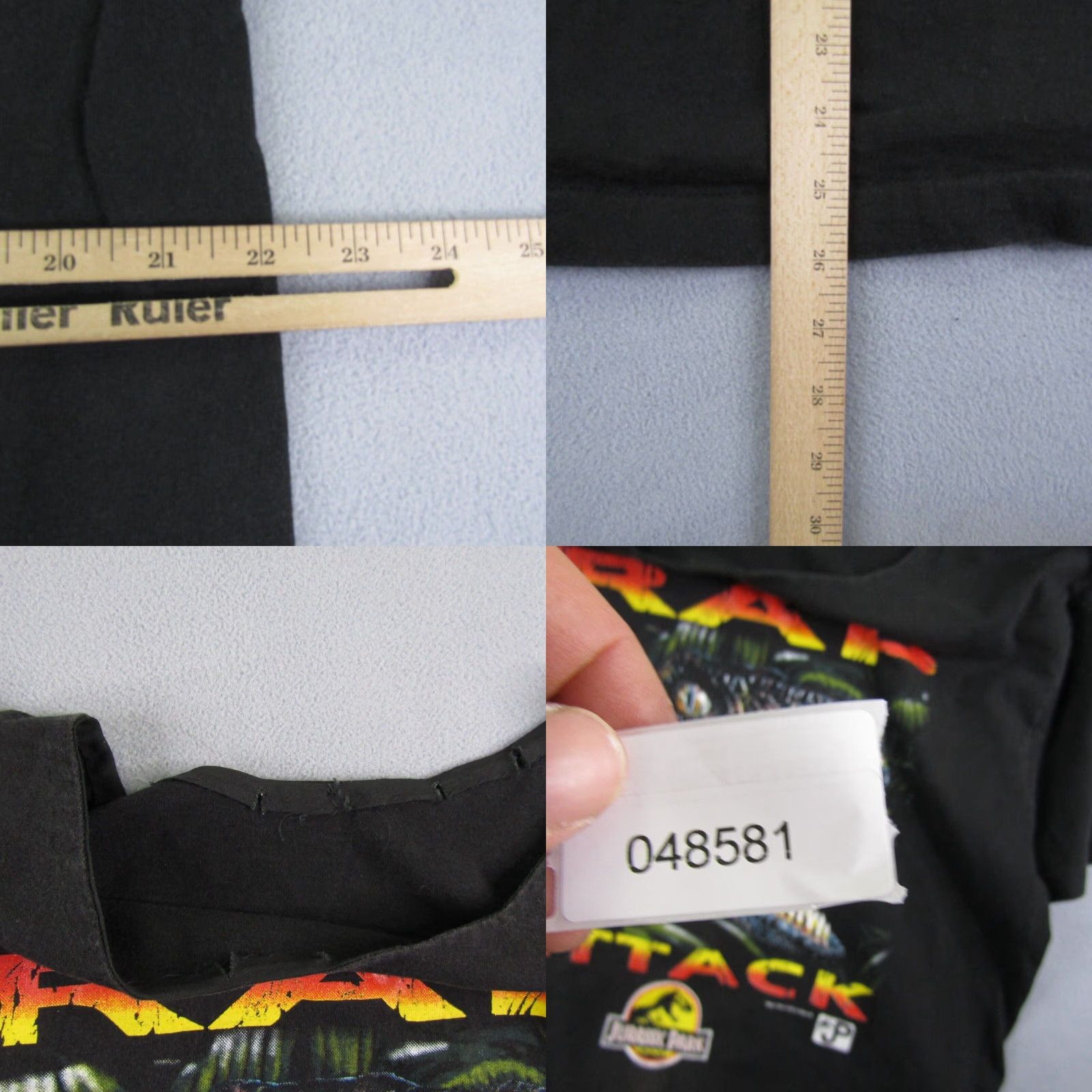 Vintage VINTAGE Jurassic Park T-Shirt Men Large Black Graphic Print 90s Movie Logo Cotton Size US L / EU 52-54 / 3 - 8 Thumbnail