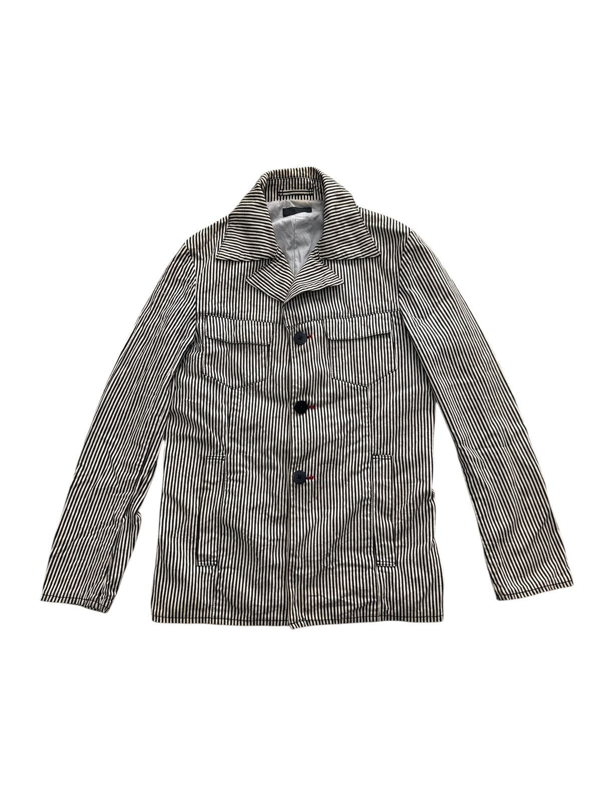Japanese Brand JAPANESE CROW'S NEST HICKORY STRIPES JACKET Size US M / EU 48-50 / 2 - 1 Thumbnail
