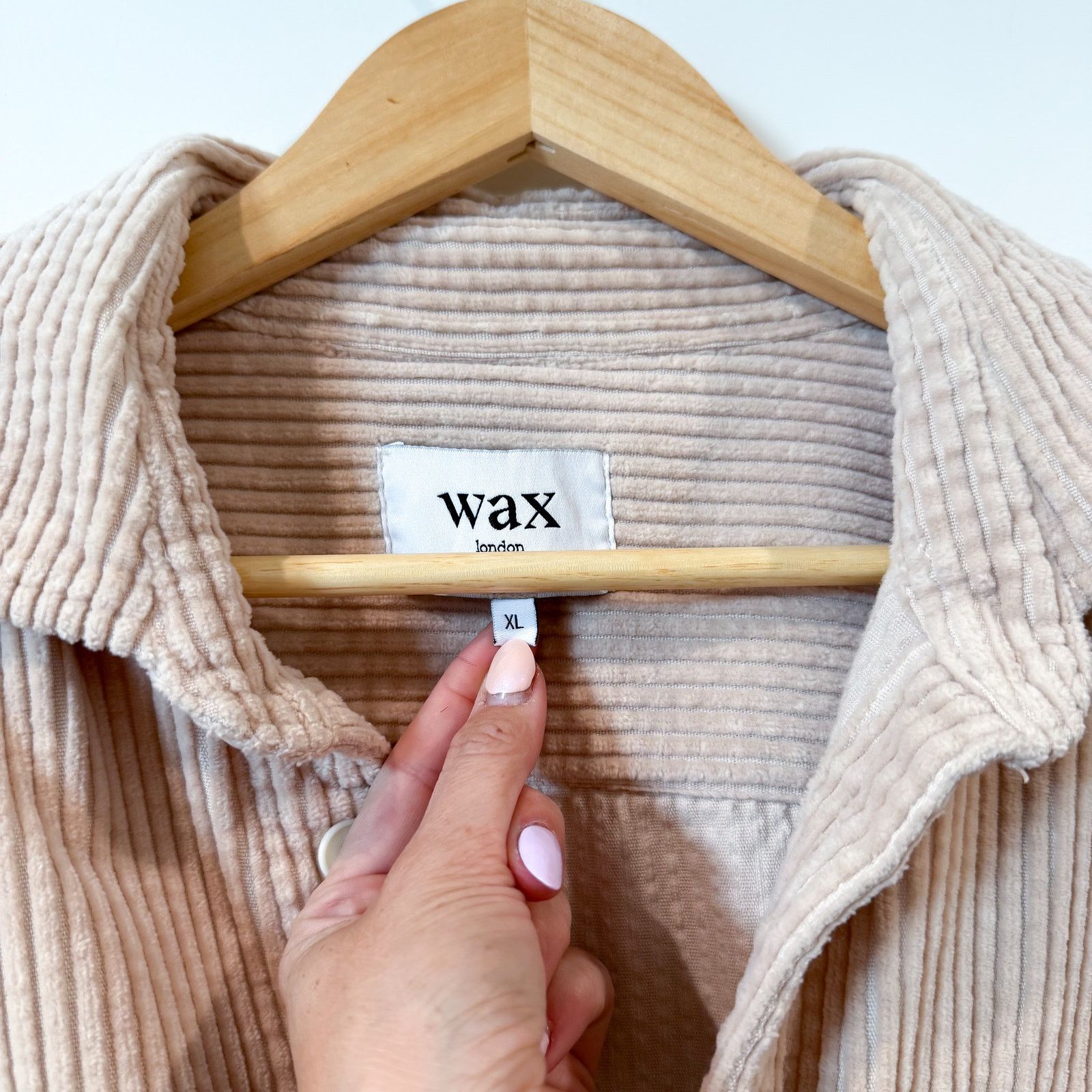 Wax London WAX LONDON Penn Cord Whiting Overshirt Sand Beige – Size XL Size US XL / EU 56 / 4 - 3 Thumbnail