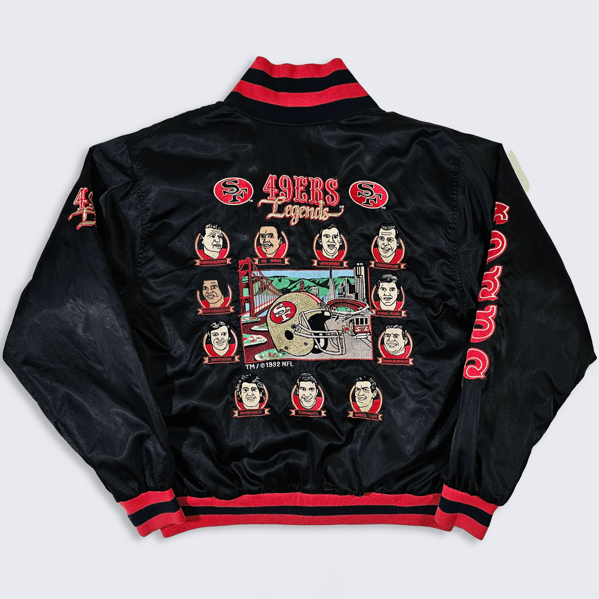 NFL San Francisco 49ers Vintage 90s Legends Satin Bomber Jacket Size US XXL / EU 58 / 5 - 1 Thumbnail