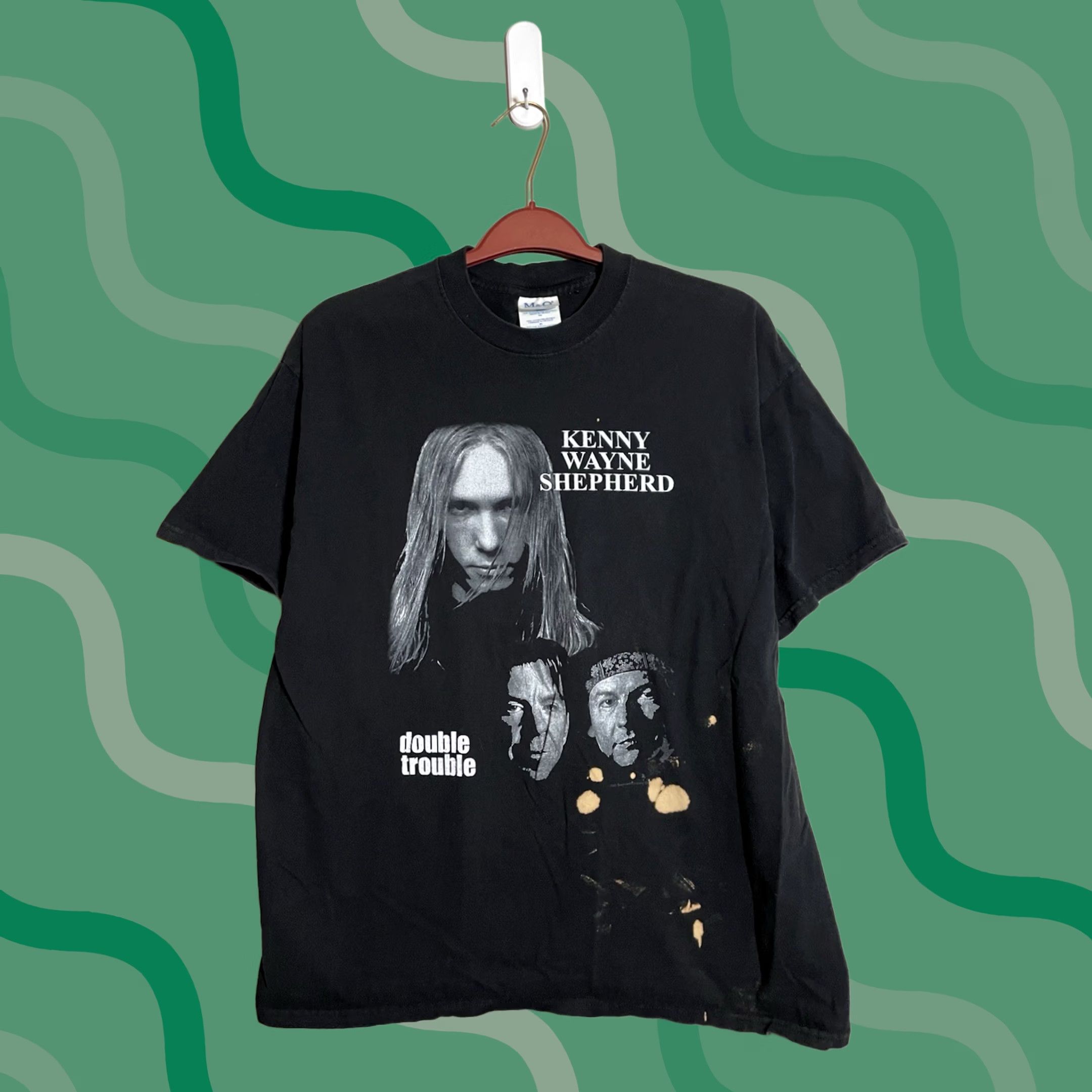 Delta VINTAGE Kenny Wayne Shepherd Double Trouble Tour T-Shirt XL Black Men Short Sleeve Cotton 2003 20s Distressed Mens Size US XL / EU 56 / 4 - 1 Thumbnail