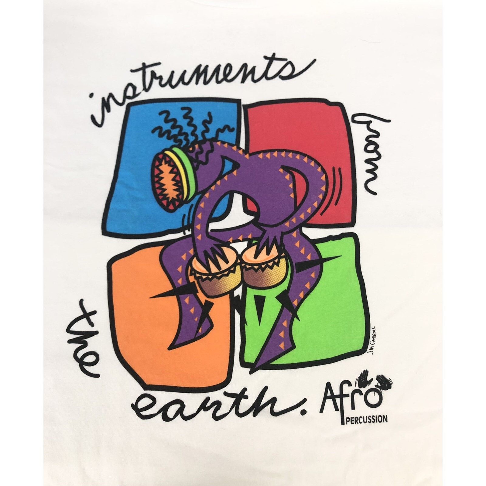 Gildan VTG Instruments Earth Shirt Single Stitch M Afro Percussion Size US M / EU 48-50 / 2 - 1 Thumbnail