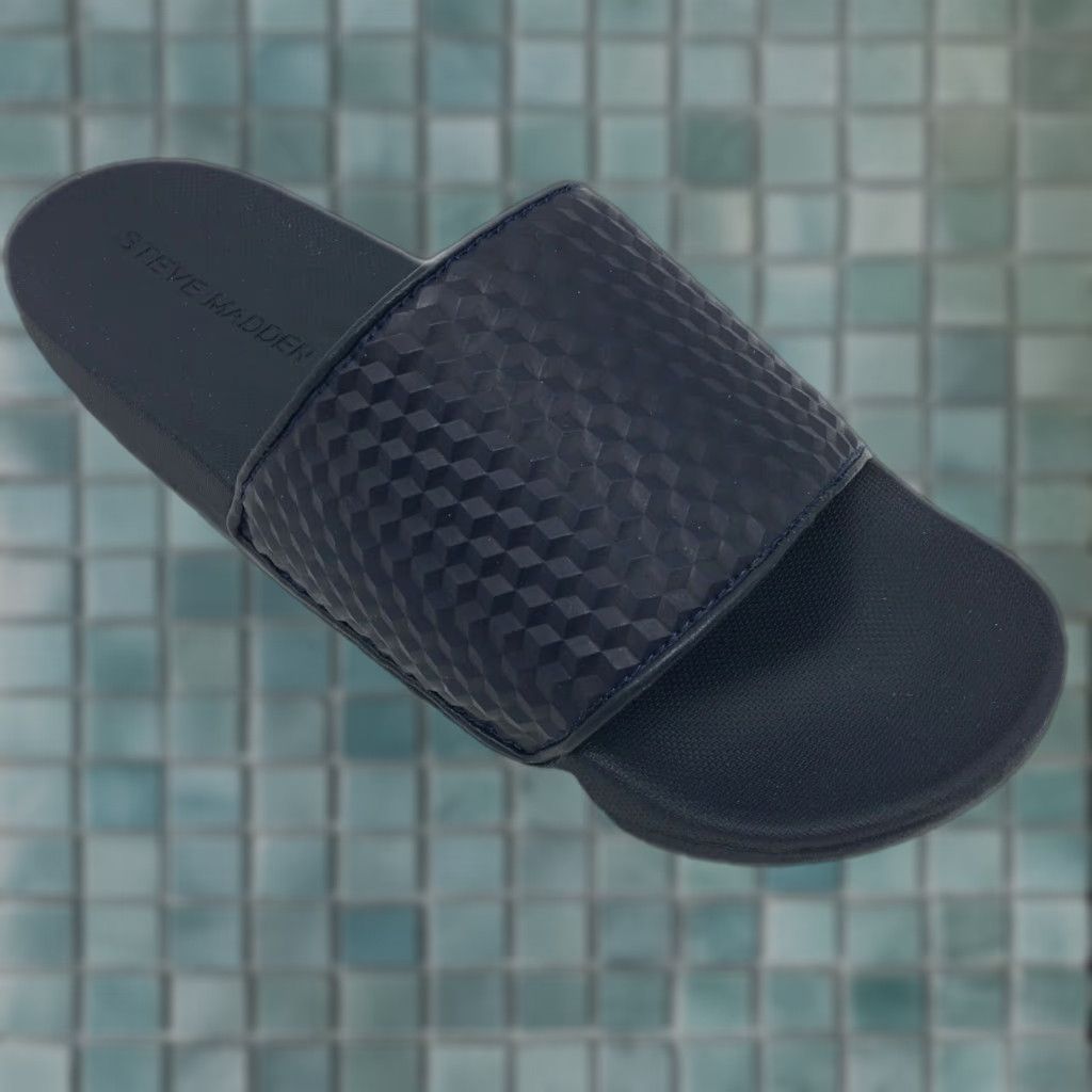 Steve Madden Steve Madden Riptide Sandals Slide Womens Navy Blue 7 Adjustable Slip-On Casual Flat Sandals Size US 7 / IT 37 - 1 Thumbnail