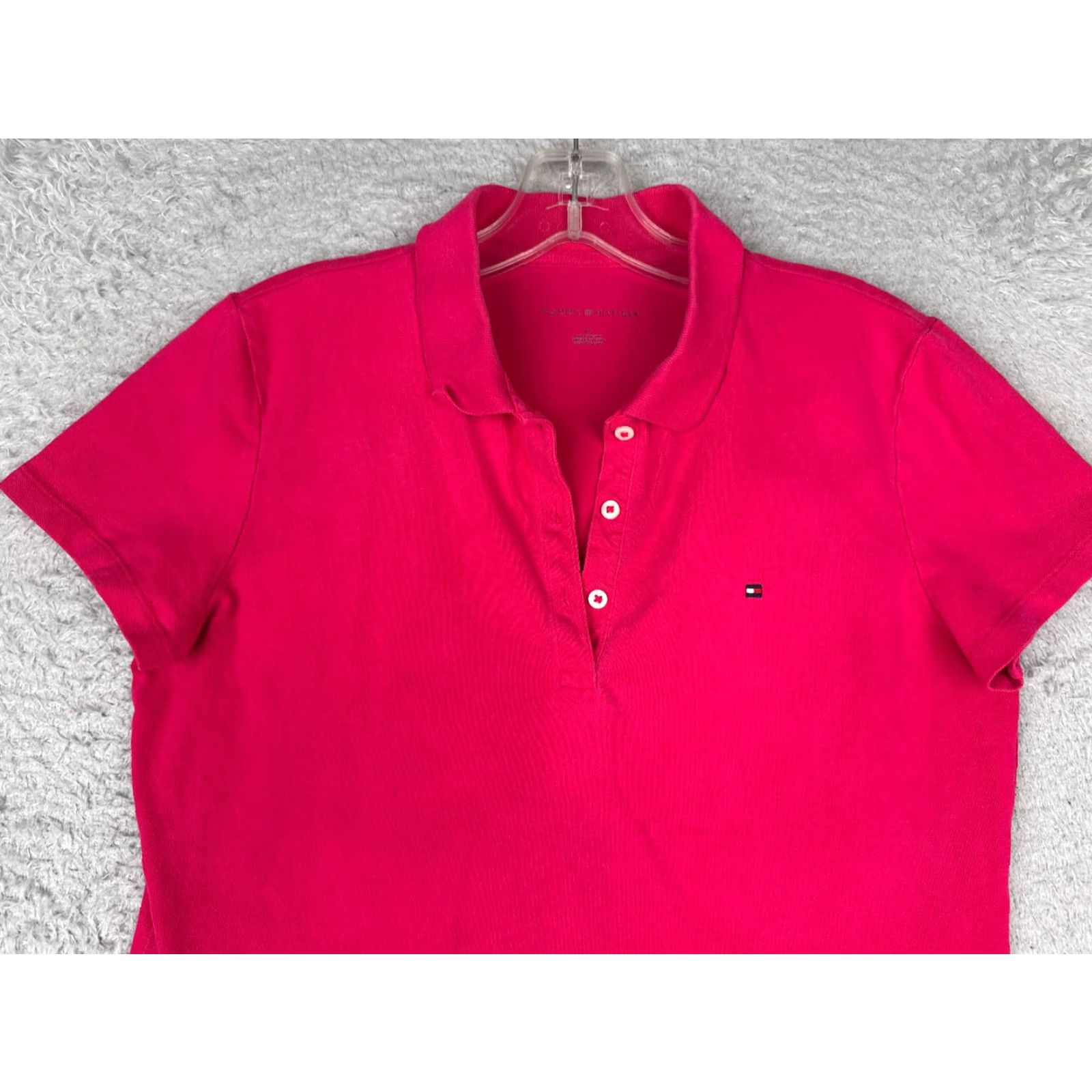 Tommy Hilfiger Tommy Hilfiger Polo Shirt Women M Pink Cotton Blend Short Sleeve Shirt Casual Womens Polo Size M / US 6-8 / IT 42-44 - 4 Thumbnail