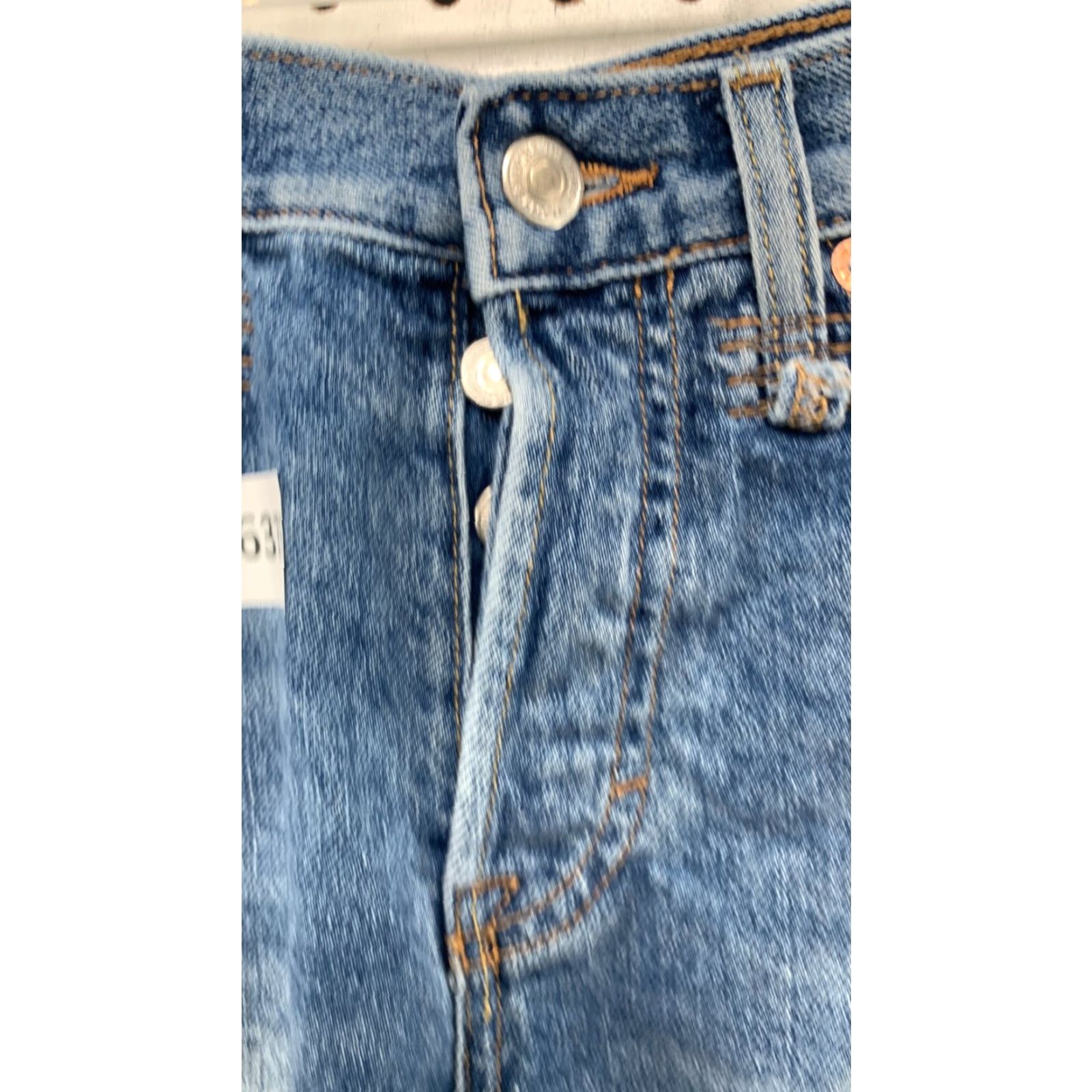 Vintage We The Free Women's Blue Medium Wash Raw Hem Denim Cut Off Shorts Size 24 25x3.5 Size 42" / US 20 - 4 Thumbnail