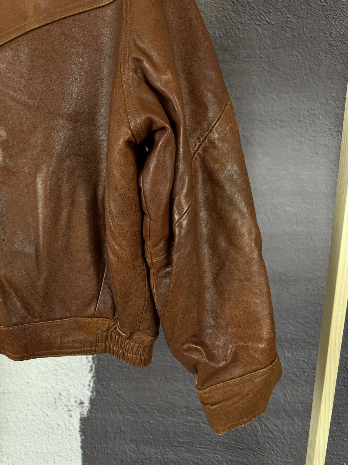Vintage Vintage 80s 90s brown motorcycle leather Sherpa jacket Size M / US 6-8 / IT 42-44 - 15 Thumbnail