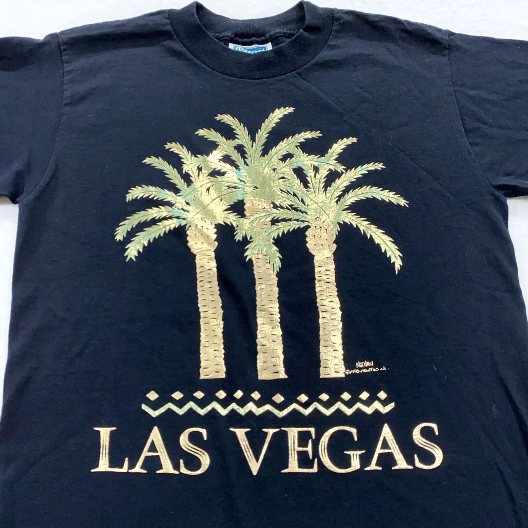 Vintage VINTAGE Las Vegas Palm Tree T-Shirt SMALL Mens Black 90s 80s Surf Beach Vacation Shirt Size US S / EU 44-46 / 1 - 2 Thumbnail