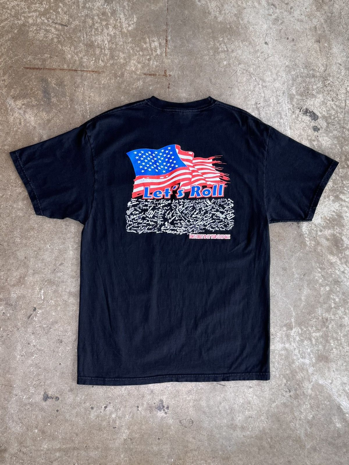 Vintage Y2K 2001 Last Blast Summer American Flag Lets Roll Tee Large Size US L / EU 52-54 / 3 - 2 Thumbnail