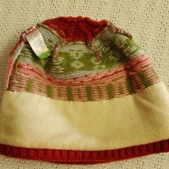 Designer Bula Graphic 100% Lambswool Multicolored Knit Winter Hat Size ONE SIZE - 5 Thumbnail
