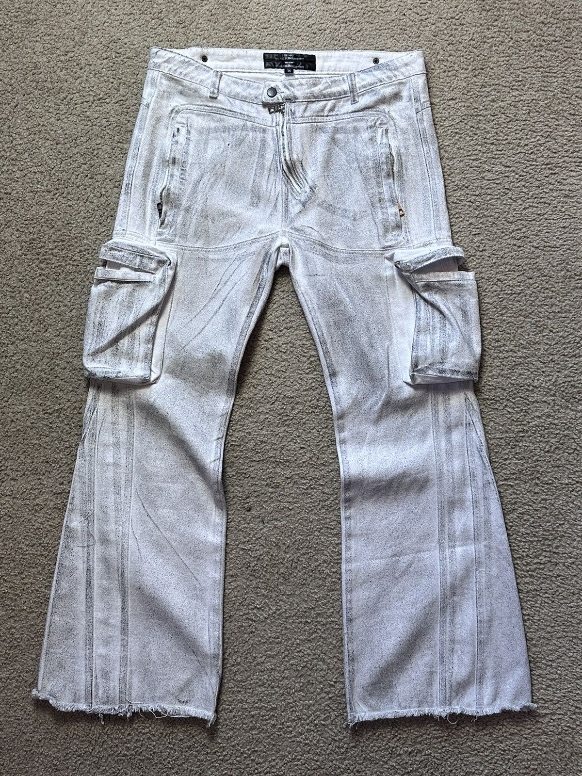 image of Avant Garde Srrysora Distorted Mainline Denim in White, Men's (Size 36)