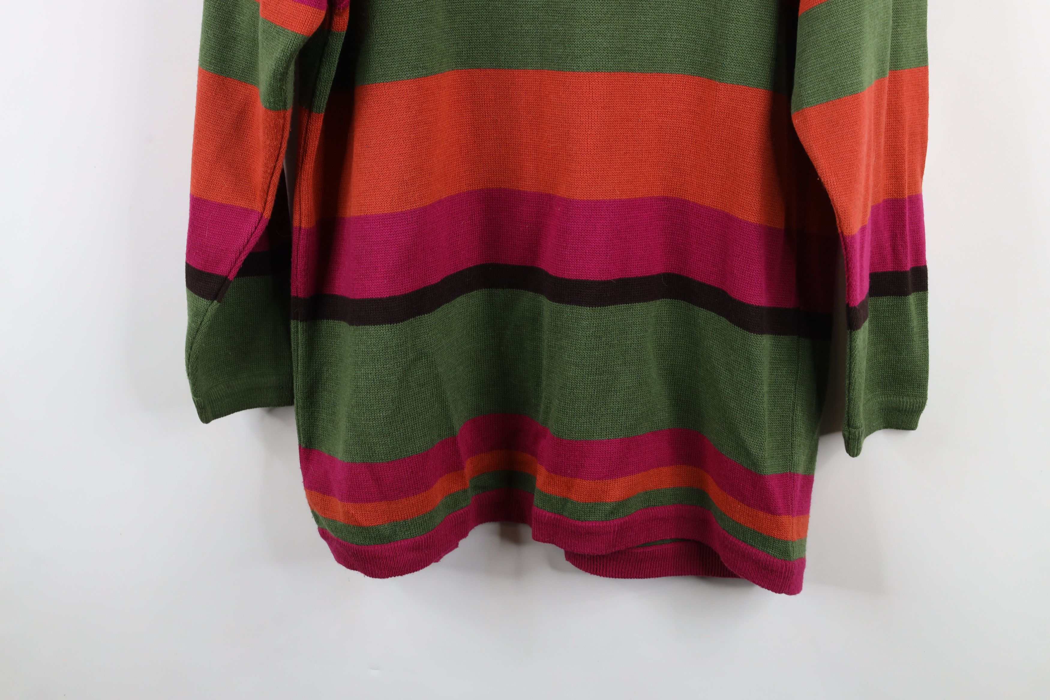 Vintage Vintage 90s Streetwear Rainbow Striped Top Button Sweater Size S / US 4 / IT 40 - 13 Thumbnail