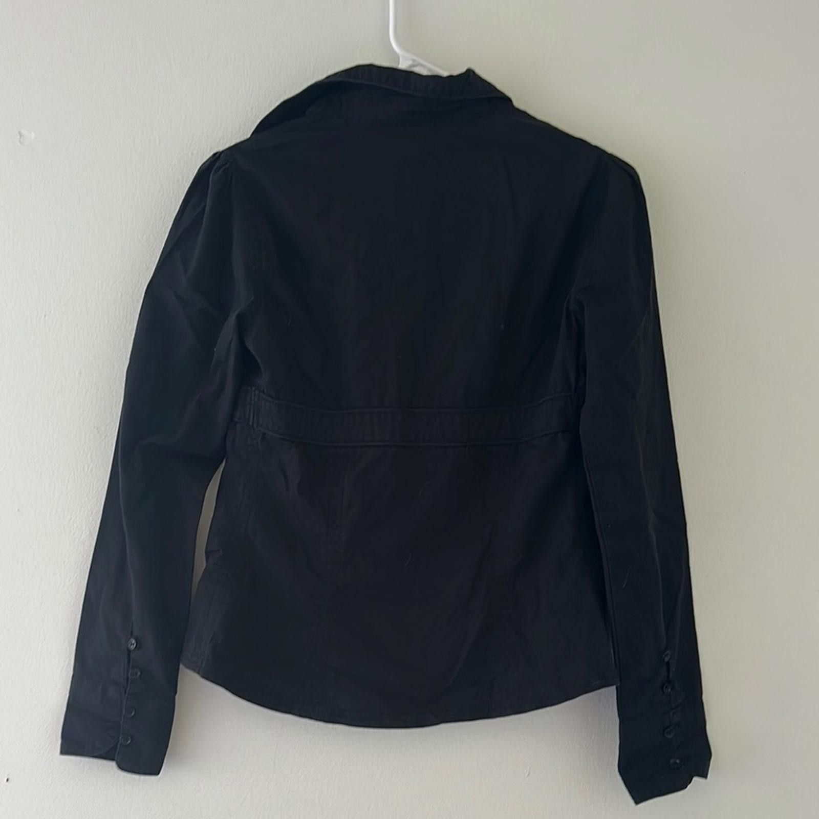 Stradivarius Stradivarius Black Utility Jacket with Classic Design Size M / US 6-8 / IT 42-44 - 6 Thumbnail