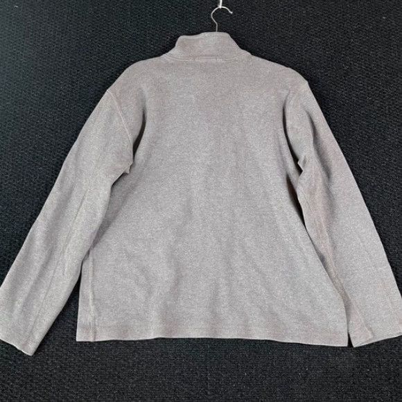 Banana Republic VINTAGE Banana Republic Mens Gray Quarter Zip Pullover Sweater Size L 100% Cotton Size US L / EU 52-54 / 3 - 4 Thumbnail