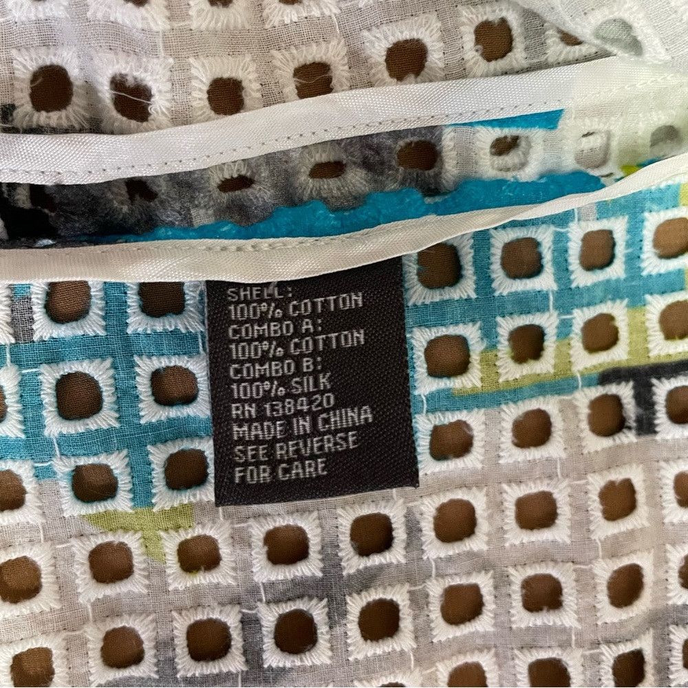 Other Per Se Eyelet Abstract Pattern Cotton 3/4 Sleeve Jacket Bla Size XL / US 12-14 / IT 48-50 - 7 Thumbnail