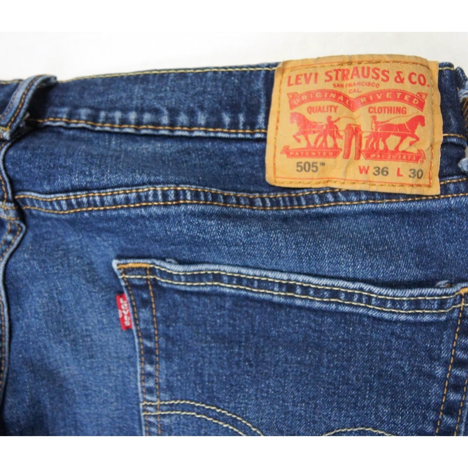Levi's Levi's 505 Jeans Men's Casual Blue Denim 36x30 Straight Fit Regular Size US 36 / EU 52 - 7 Thumbnail