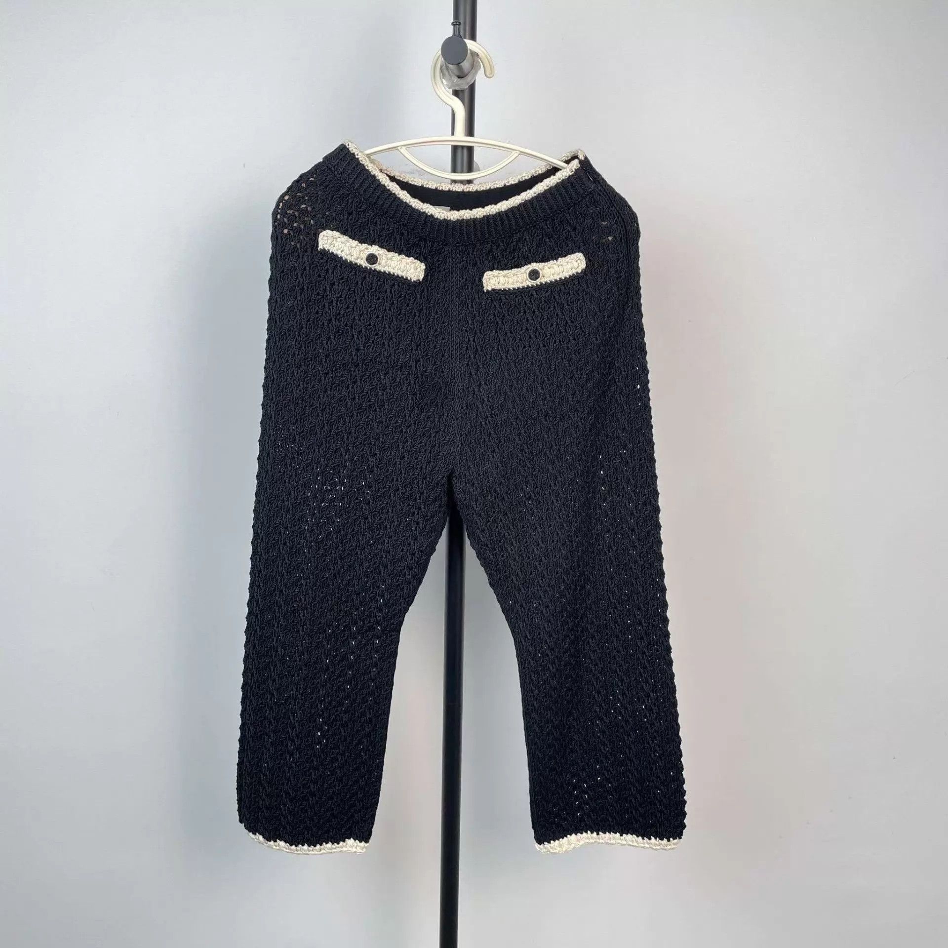Chanel Chanel silk pants 36 blue 95 New Size 26" / US 2 / IT 38 - 1 Thumbnail