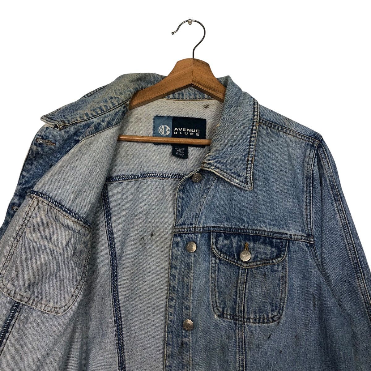 Japanese Brand 📌Vintage Biker Denim Jacket Avenue Blues Issey Miyake Size US M / EU 48-50 / 2 - 13 Thumbnail