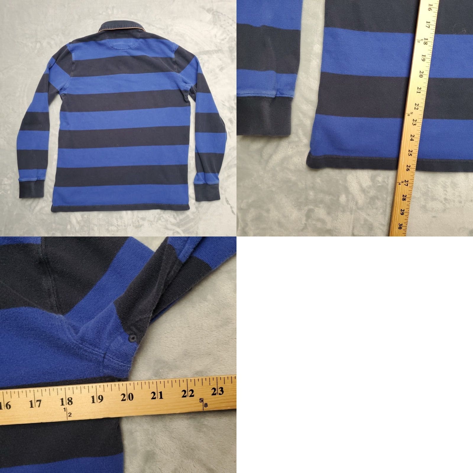 Brooks Brothers VINTAGE Brooks Brothers Rugby Shirt Men XL Blue Striped Button Polo Casual Rugby Size US XL / EU 56 / 4 - 8 Thumbnail